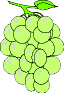 Bunch of white grapes