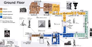 Louvre ground floor diagram